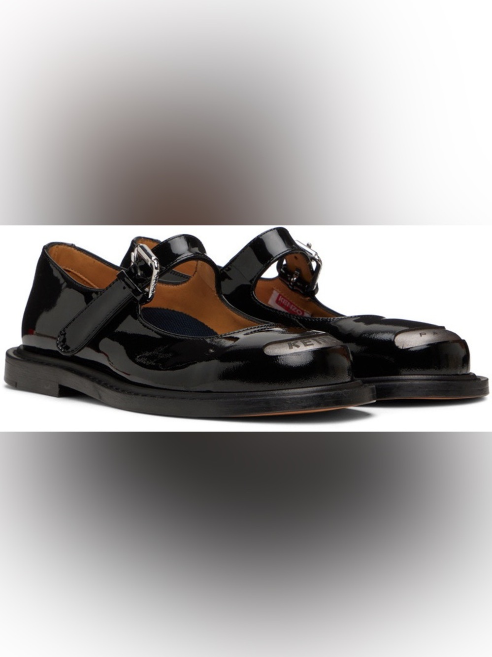 KENZO Black Patent Mary Jane Shoes